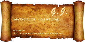 Gerbovics Jozefina névjegykártya